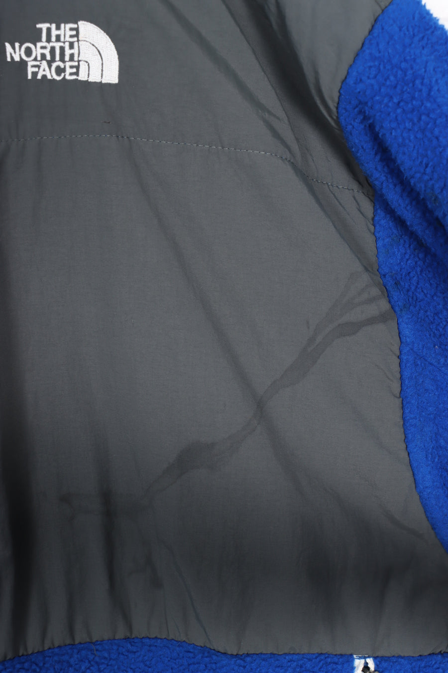 THE NORTH FACE Royal Blue Embroidered Panel Hooded Fleece (XXXL)