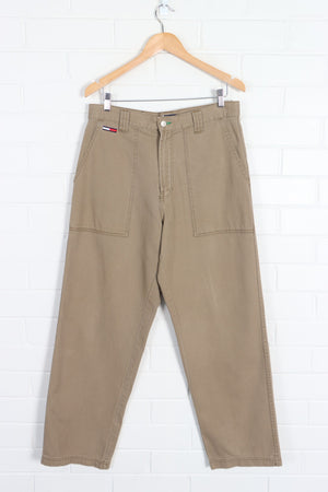 TOMMY HILFIGER JEANS Big Pocket Olive Brown Jeans (33x32) - Vintage Sole Melbourne