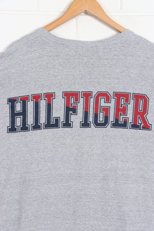 TOMMY HILFIGER Athletic Gear Front Back Spell Out Tee USA Made (XL) - Vintage Sole Melbourne
