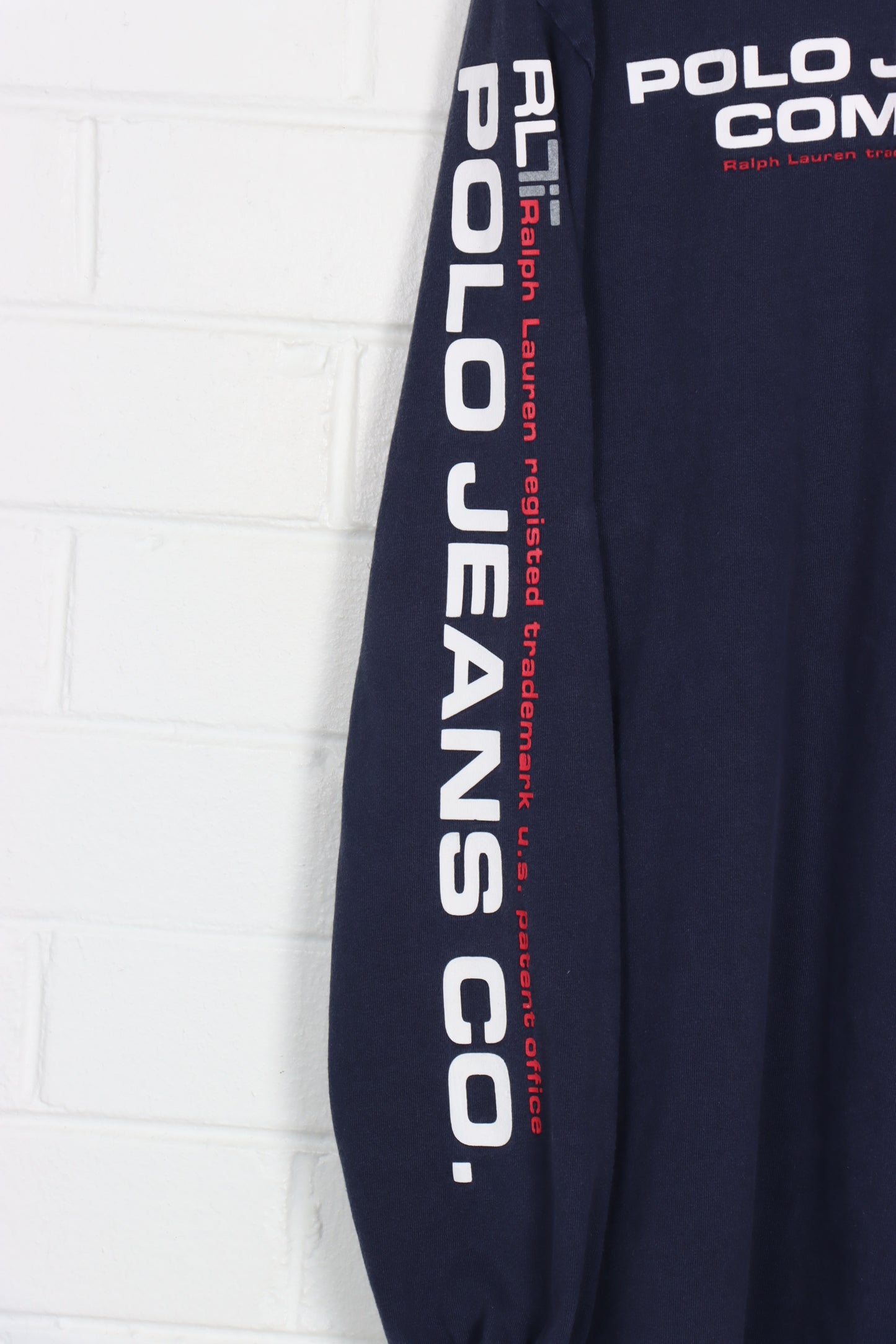 POLO JEANS RALPH LAUREN Titanium USA Made Long Sleeve T-Shirt (XL) - Vintage Sole Melbourne