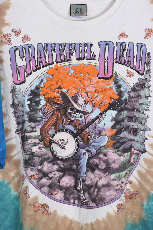 LIQUID BLUE Grateful Dead Skeleton Tie-Dye Fall Tour Tee (XL) - Vintage Sole Melbourne
