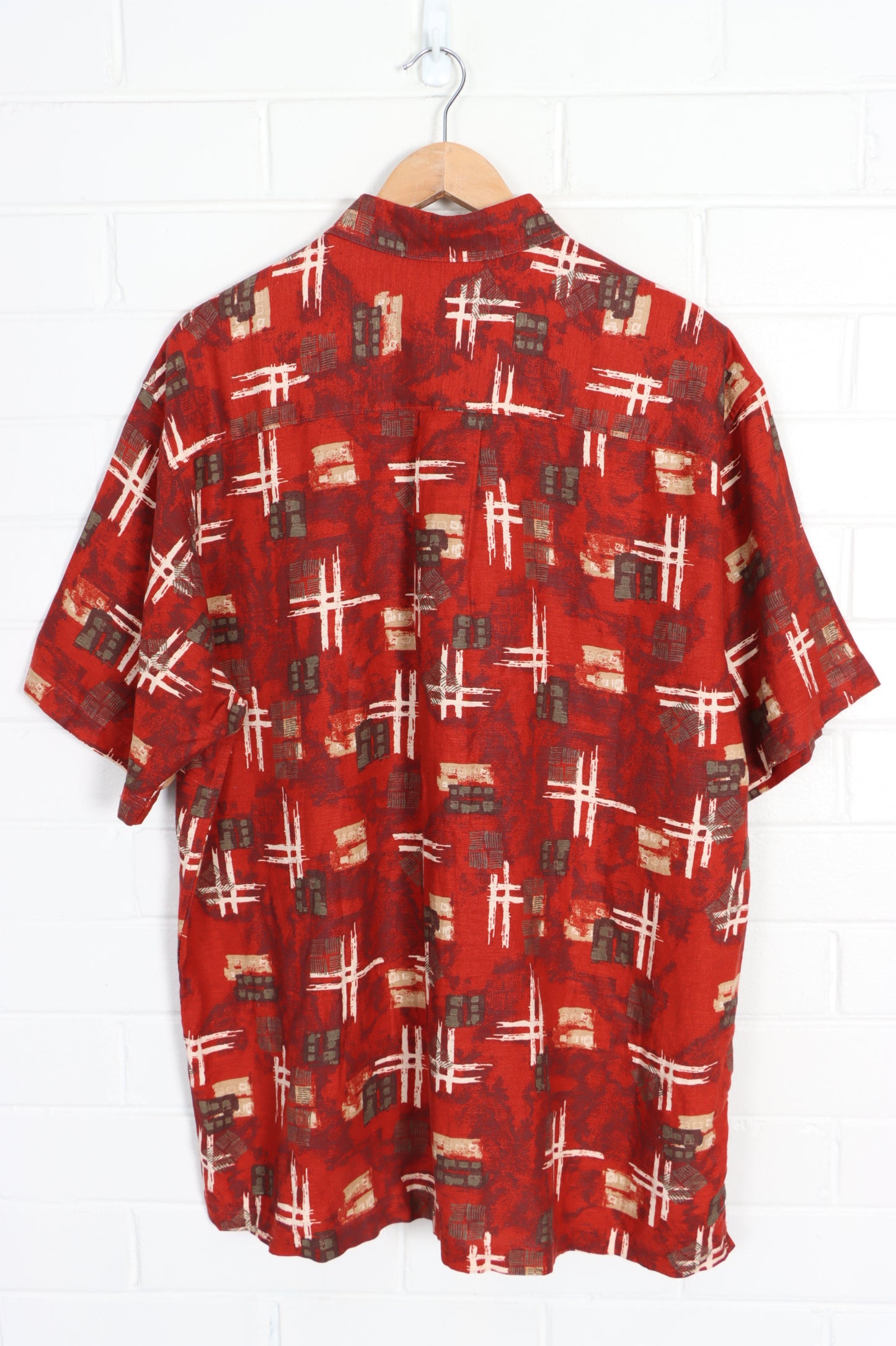 IZOD Linen Mix Retro Short Sleeve Shirt Sleeve (XL) - Vintage Sole Melbourne