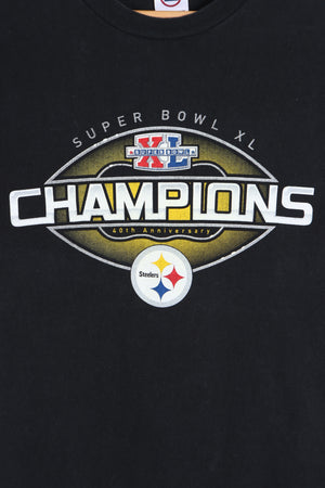 NFL Super Bowl Champions Pittsburgh Steelers Team Front Back Tee (L) - Vintage Sole Melbourne