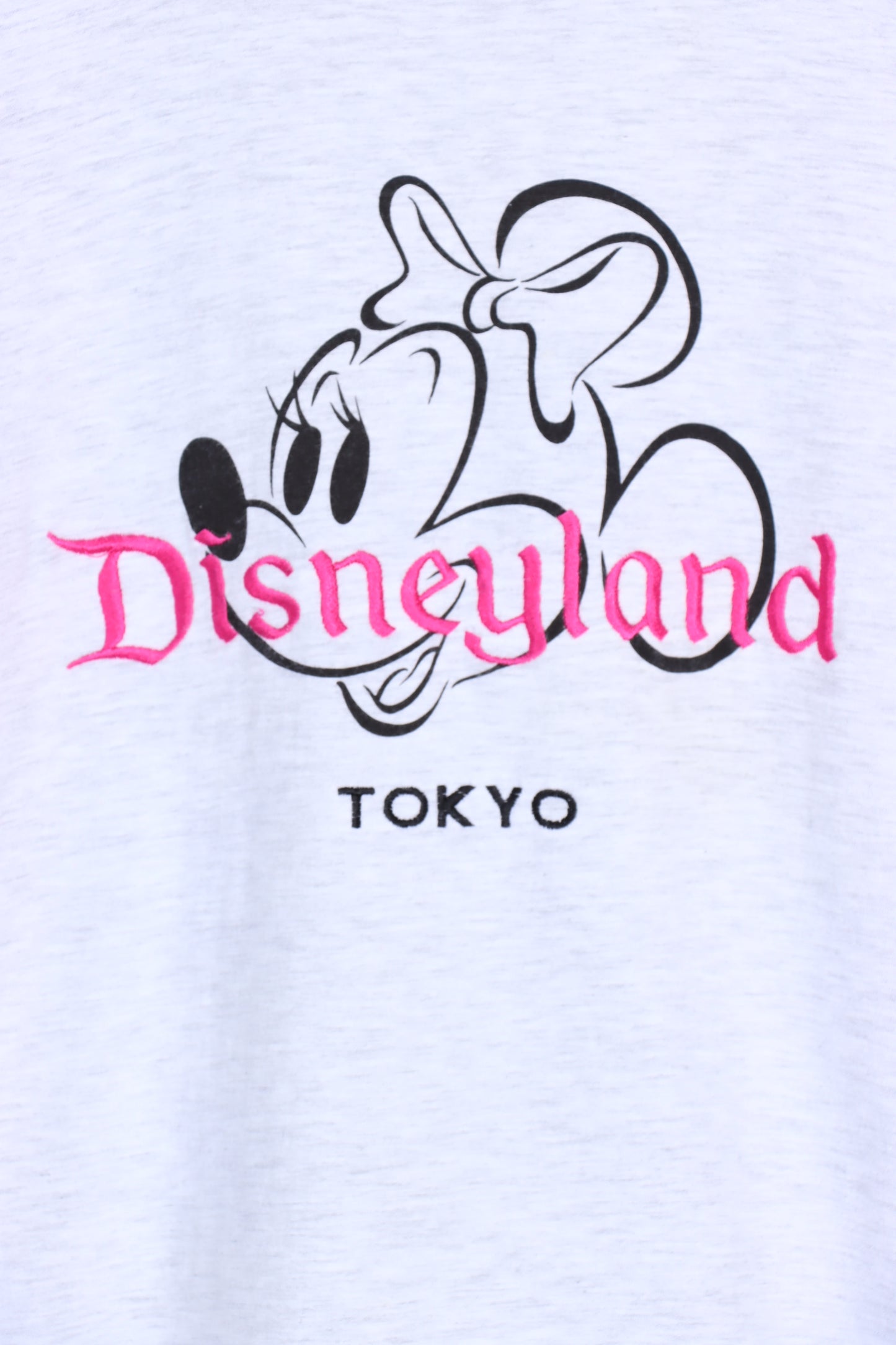 DISNEY Minnie Mouse Embroidered Disneyland Tokyo USA Made Tee (L) - Vintage Sole Melbourne