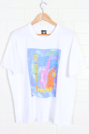 On The Waterfront 1992 Rockford Festival Front Back Single Stitch Tee (L) - Vintage Sole Melbourne