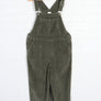 Olive Green Studded Corduroy Long Overalls (M) - Vintage Sole Melbourne