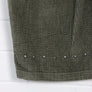 Olive Green Studded Corduroy Long Overalls (M) - Vintage Sole Melbourne