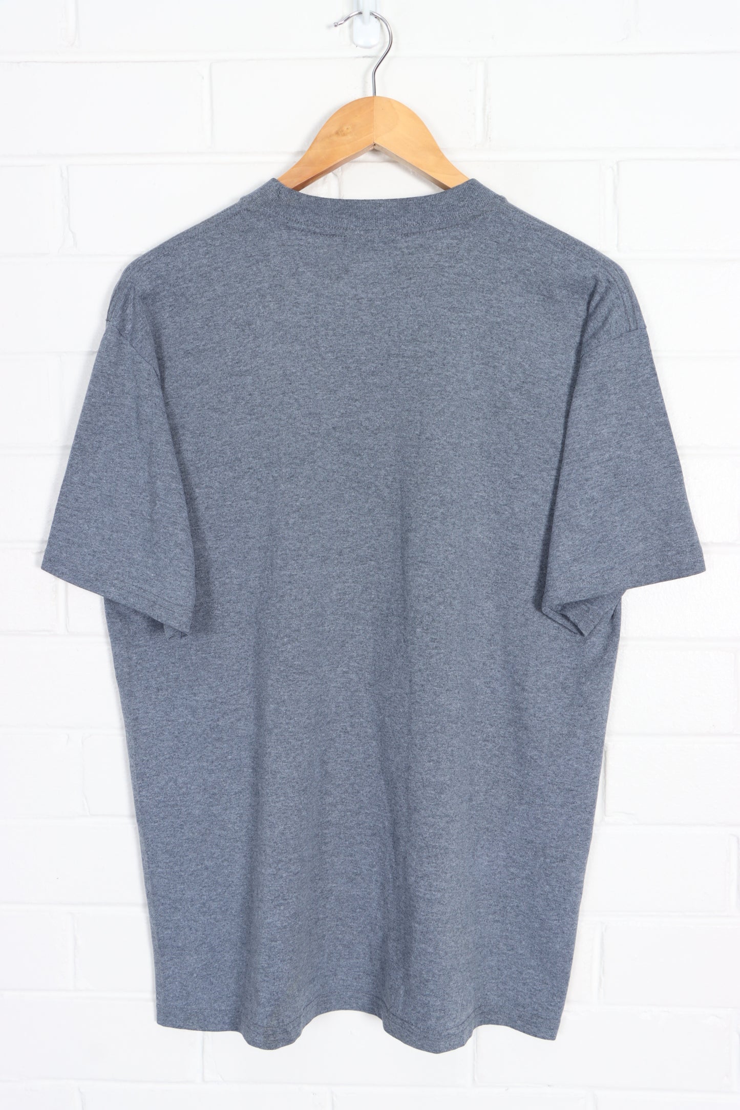 NIKE Silver Grey Swoosh Logo T-Shirt (M-L) - Vintage Sole Melbourne
