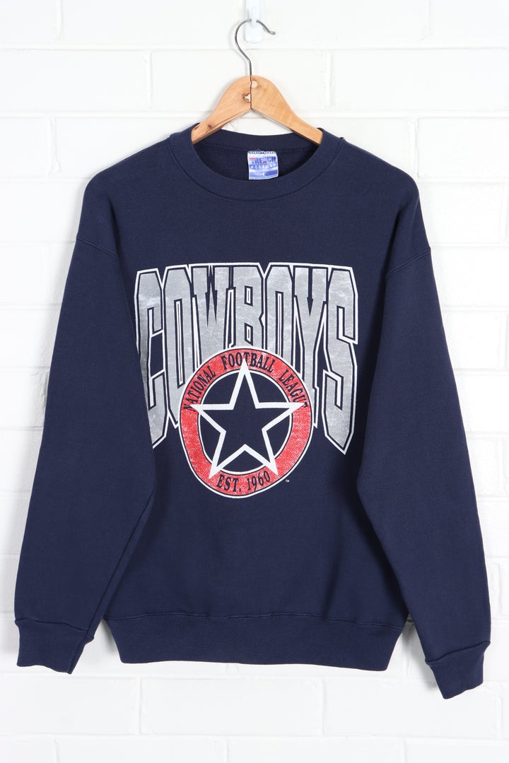 NFL Dallas Cowboys Big Spell Out Logo Sweatshirt USA Made (M)