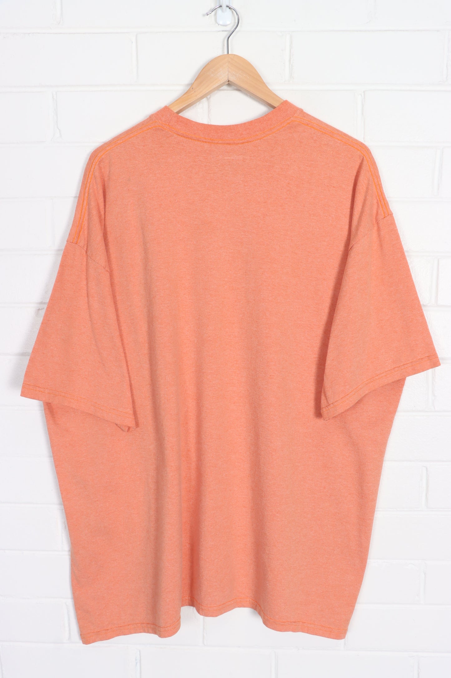 NIKE Athletic Shield Logo Orange T-Shirt (XXL) - Vintage Sole Melbourne