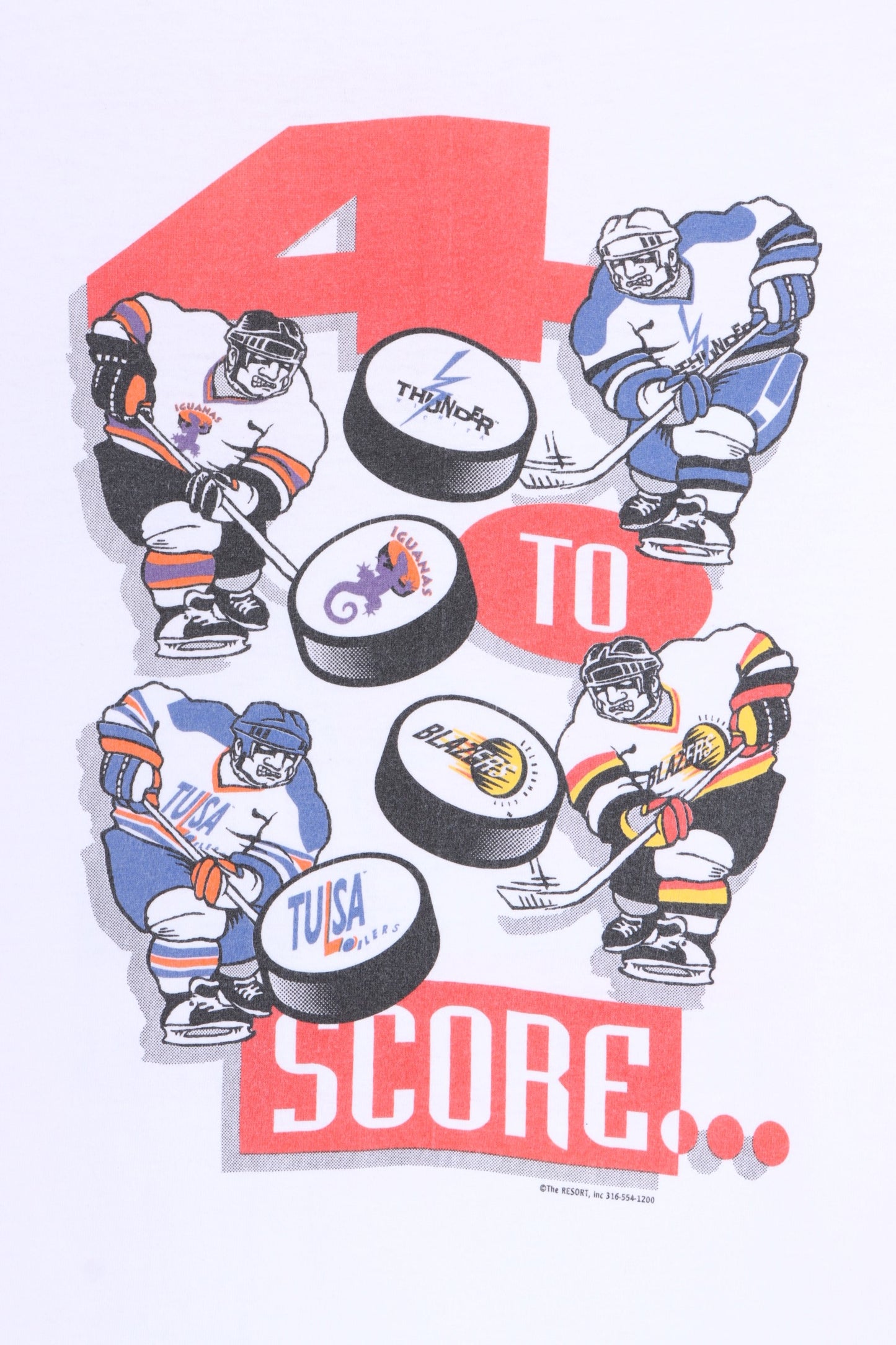 CHL 1995 Hockey Playoffs Single Stitch Front Back Tee (L) - Vintage Sole Melbourne