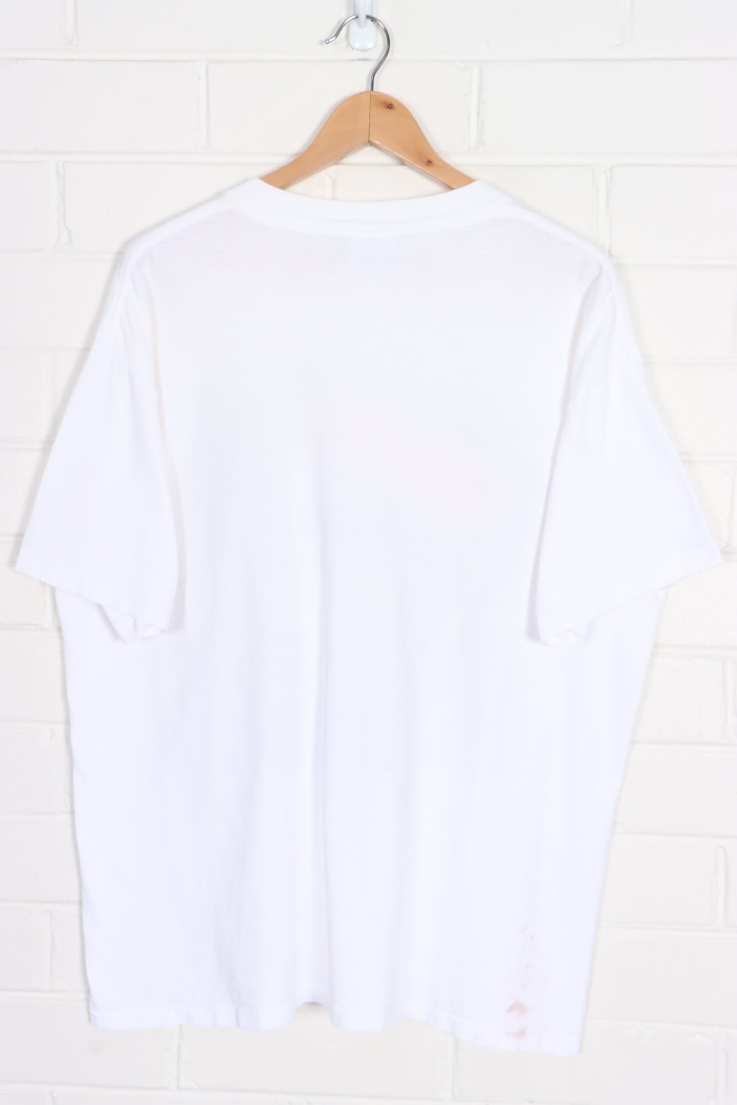 FILA Stamped Logo Single Stitch Tee USA Made (L) - Vintage Sole Melbourne
