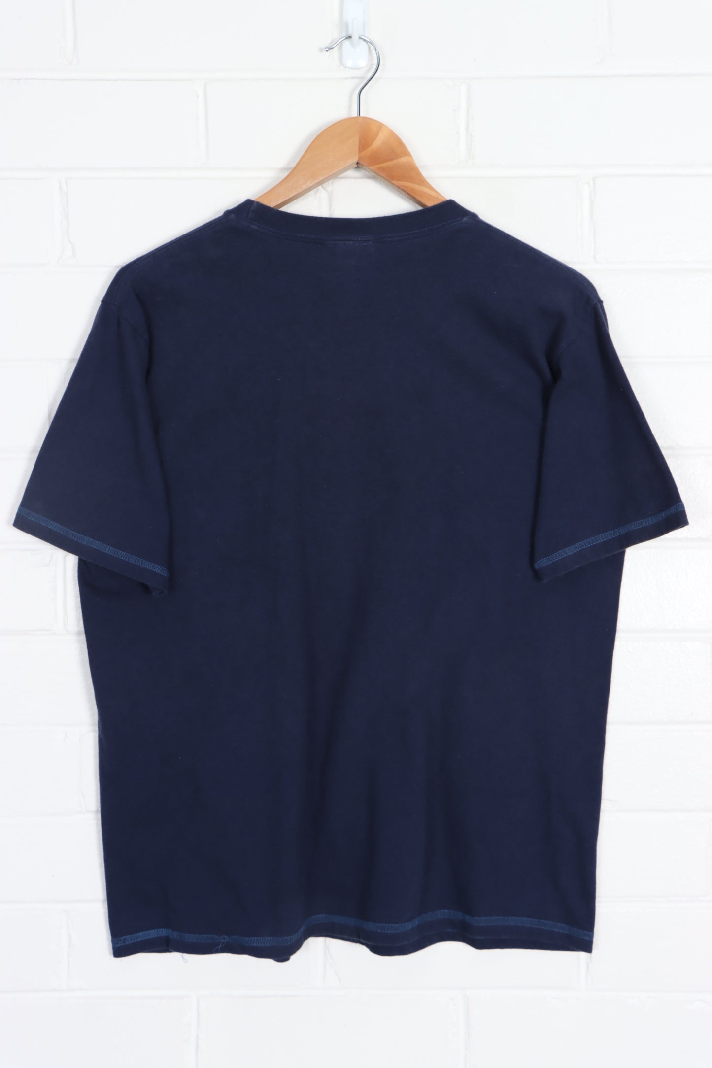 NIKE Blue Toned Center Swoosh Logo T-Shirt (M) - Vintage Sole Melbourne