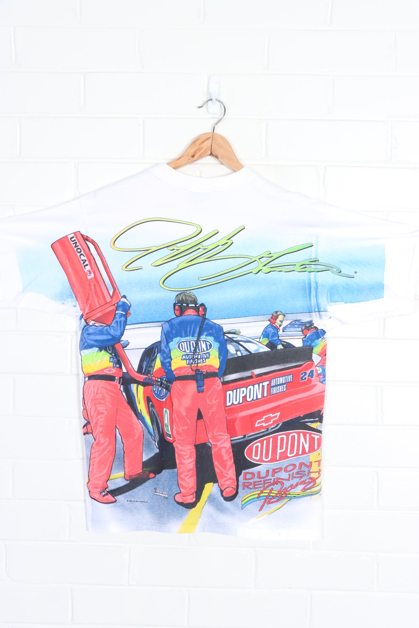 Jeff Gordon #24 Du Pont 1996 All Over T-Shirt USA Made (M) - Vintage Sole Melbourne