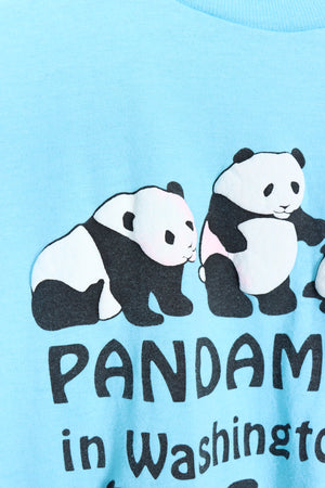 1988 Vintage 'Pandamania in Washington D.C.' Puff Print Pandas Tee (M)