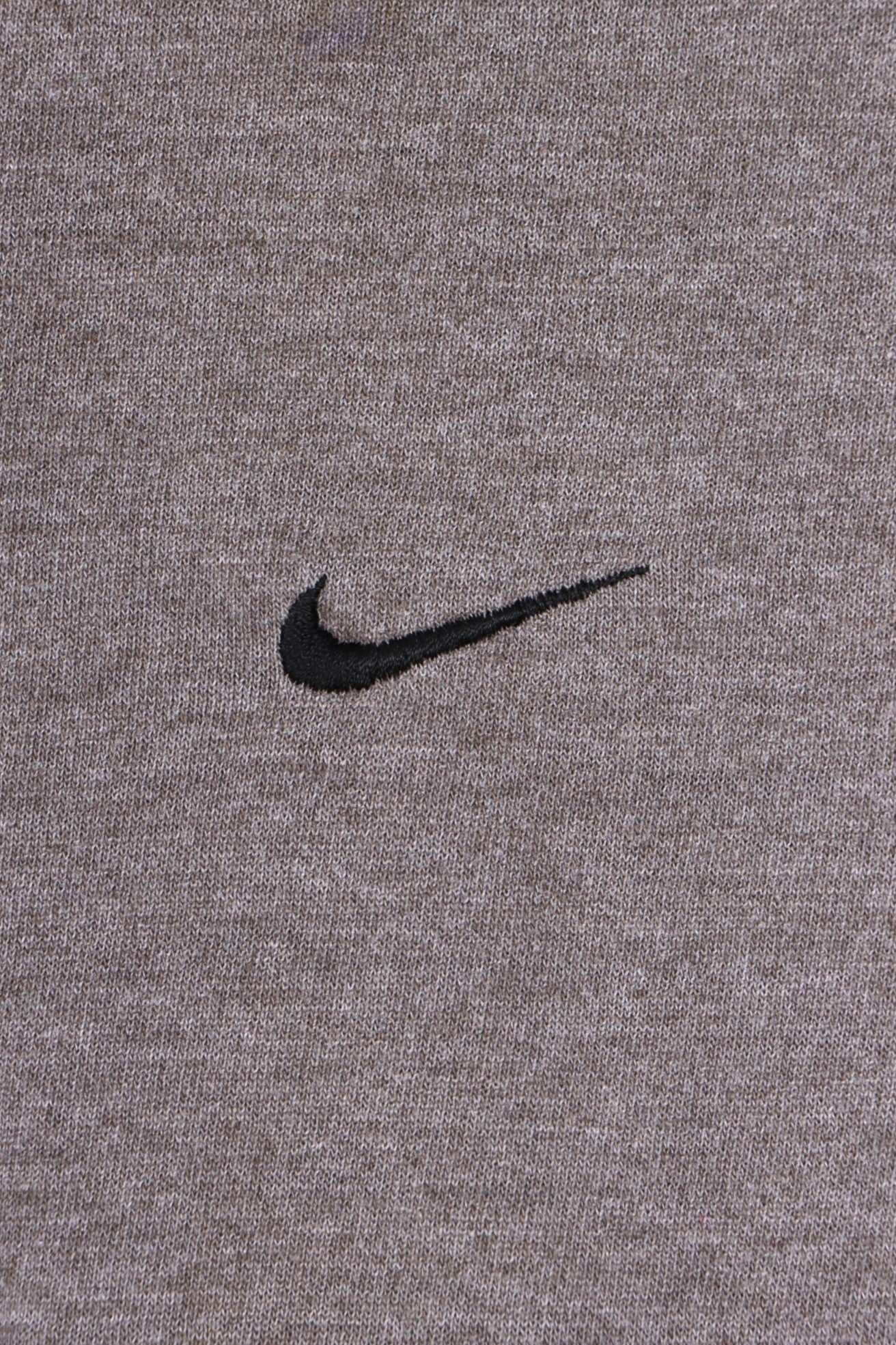 NIKE Taupe Embroidered Swoosh Logo Tee (L) - Vintage Sole Melbourne