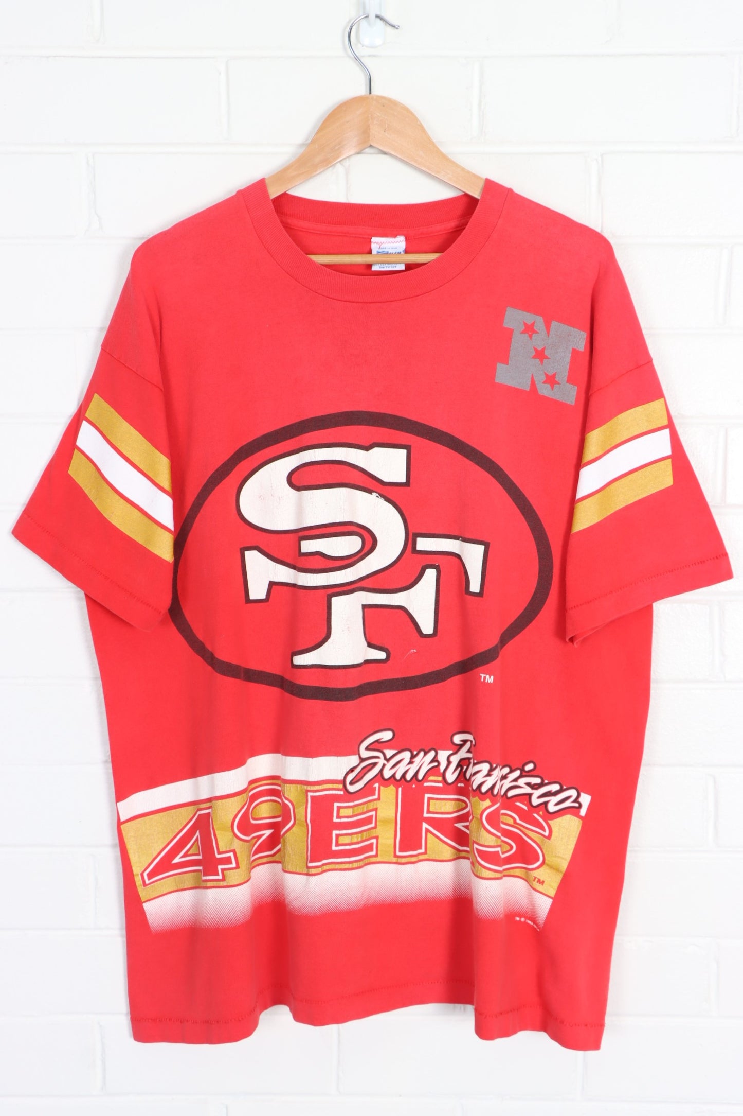 Vintage NFL 1994 San Francisco 49ers All Over Tee USA Made (XL)