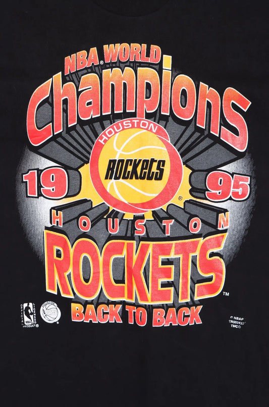 Houston Rockets NBA 1995 Champions Single Stitch T-Shirt (M) - Vintage Sole Melbourne