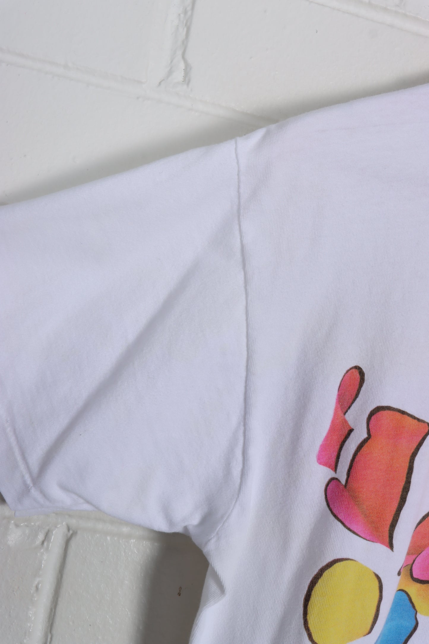 1993 Vintage Rainbow Clown Fish Santa Barbra Single Stitch Tee (M) - Vintage Sole Melbourne