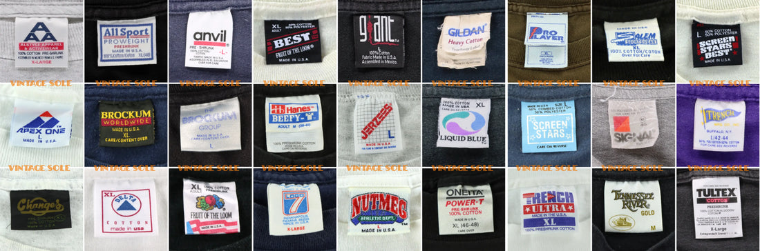 Vintage T-Shirt Tags Labels