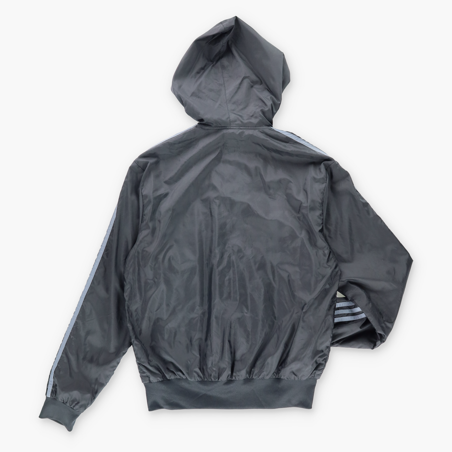 Vintage ADIDAS Embroidered Logo Grey & Black Windbreaker Jacket (M) Vintage Sole Melbourne