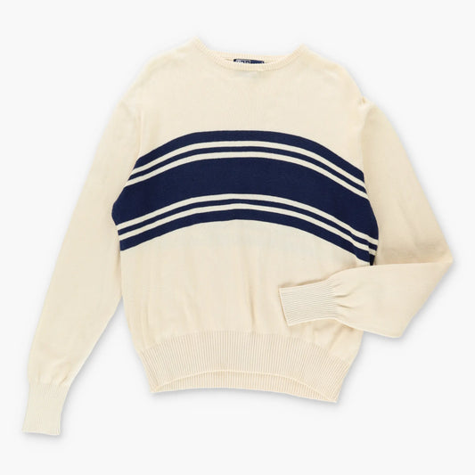 Vintage POLO RALPH LAUREN Navy Stripe Knit Sweater (L)
