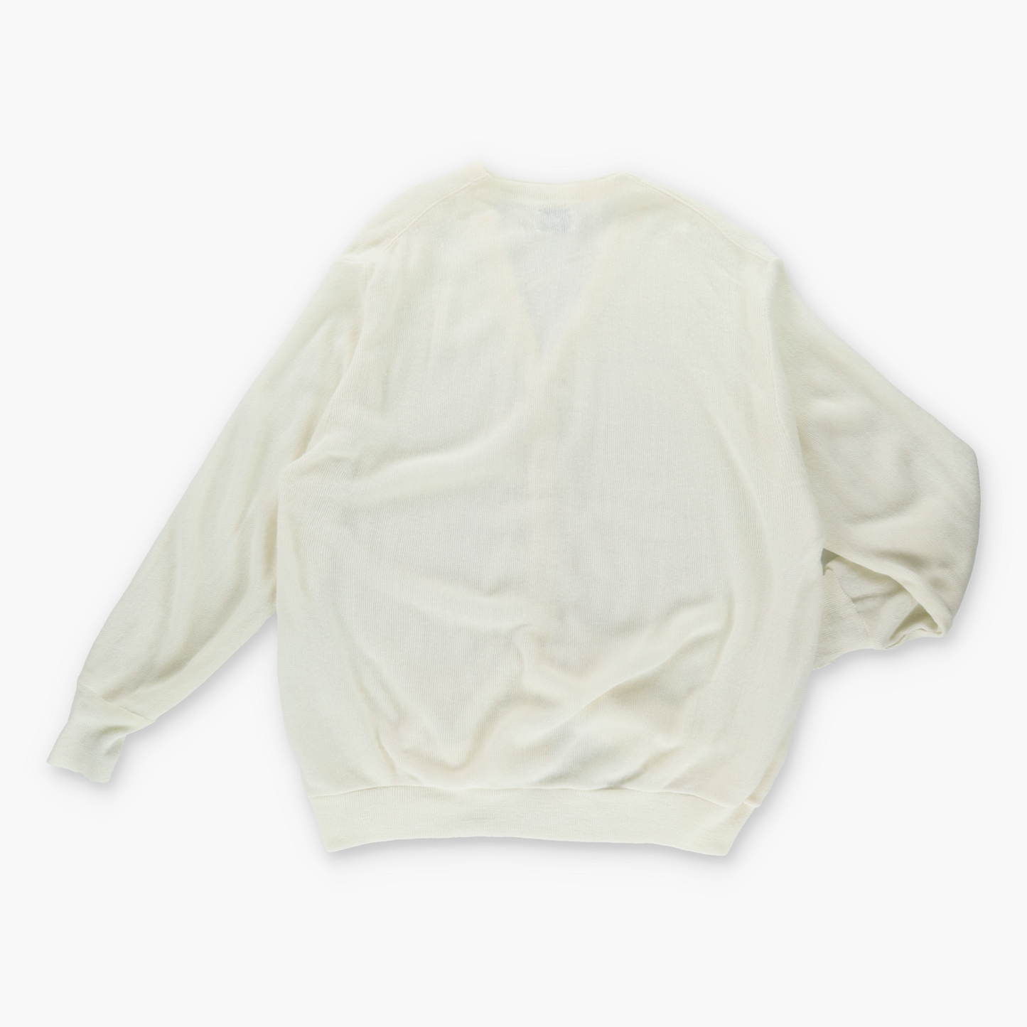 Vintage LACOSTE Izod Cream Button Up Lightweight Cardigan (XL) Vintage Sole Melbourne