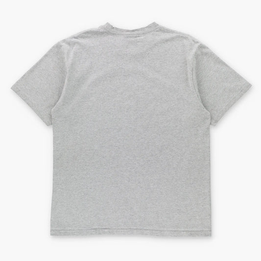 Vintage NIKE Big Embroidered Swoosh Logo Heather Grey T-Shirt (M-L)