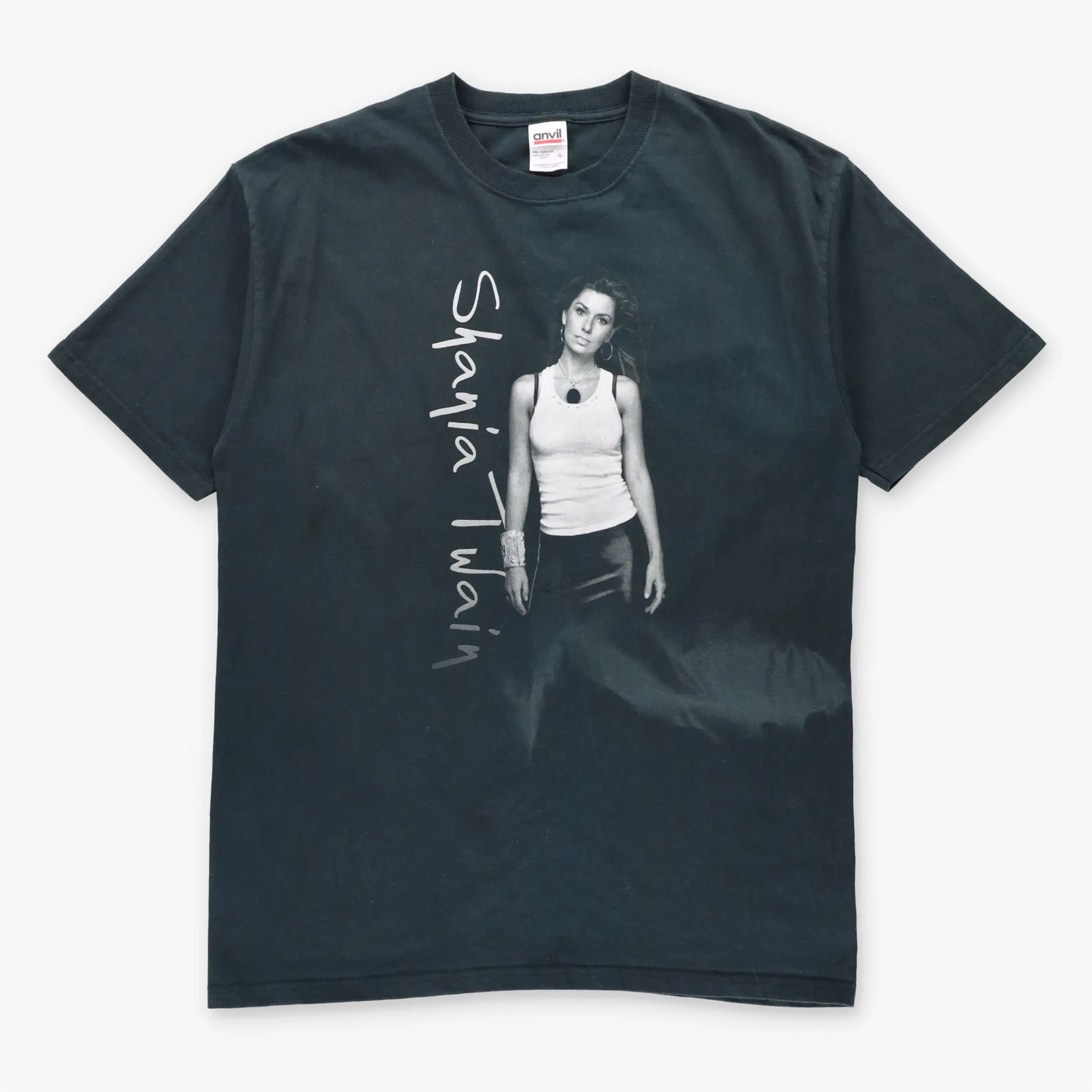 Vintage Shania Twain 2003/2004 Up! Tour Black Double Sided T-Shirt (L TALL)