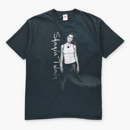 Vintage Shania Twain 2003/2004 Up! Tour Black Double Sided T-Shirt (L TALL)