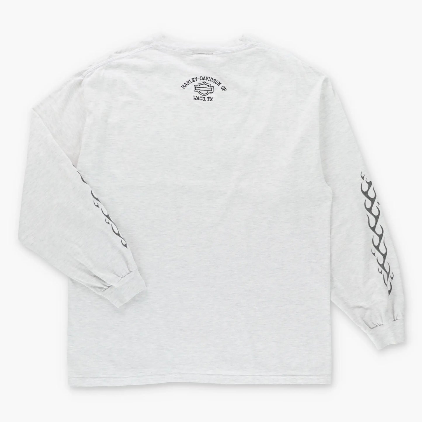 Vintage HARLEY DAVIDSON Embroidered Logo Waco Texas Y2K Long Sleeve Tee (L)