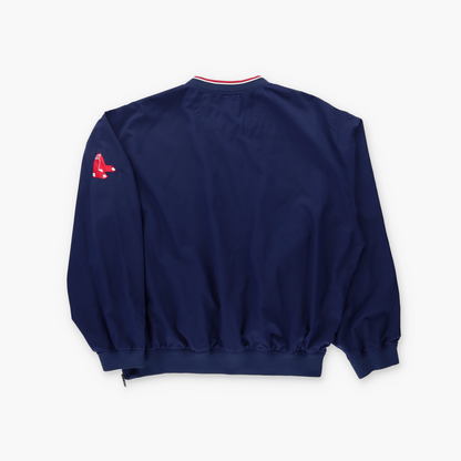 NIKE Team Boston Red Sox MLB Embroidered Spell Out Windbreaker Pop Over (L)