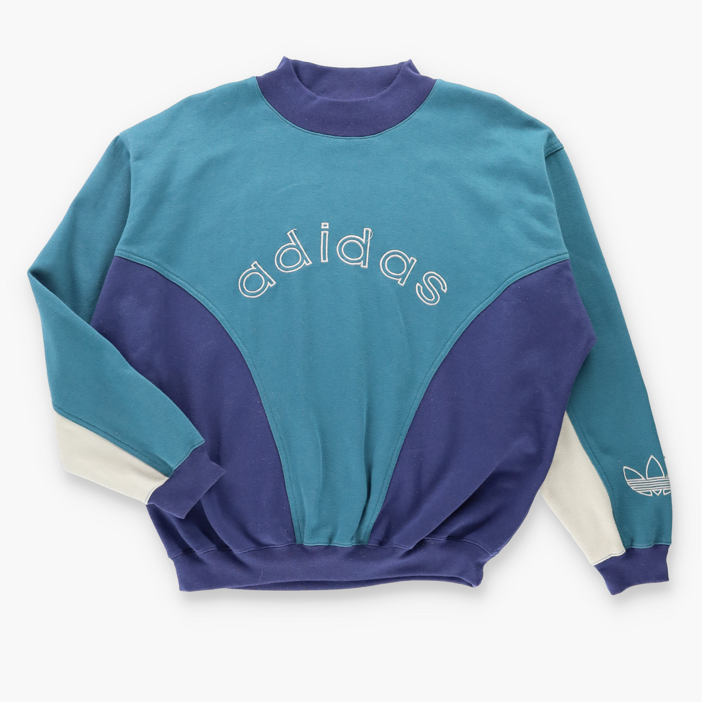 ADIDAS Retro Embroidered Colour Block Sweatshirt *Aubs Vintage Sole Melbourne