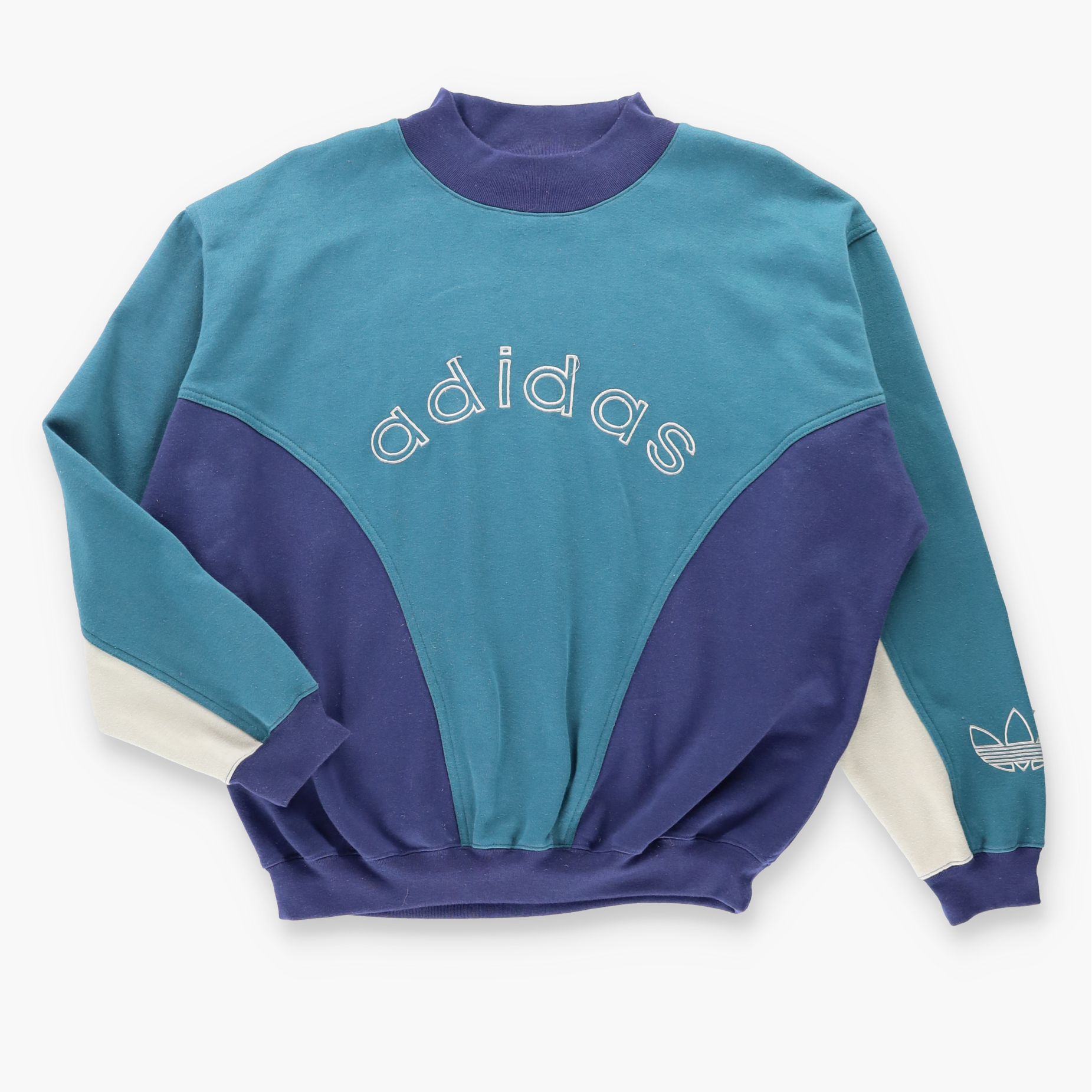 ADIDAS Retro Embroidered Colour Block Sweatshirt *Aubs Vintage Sole Melbourne