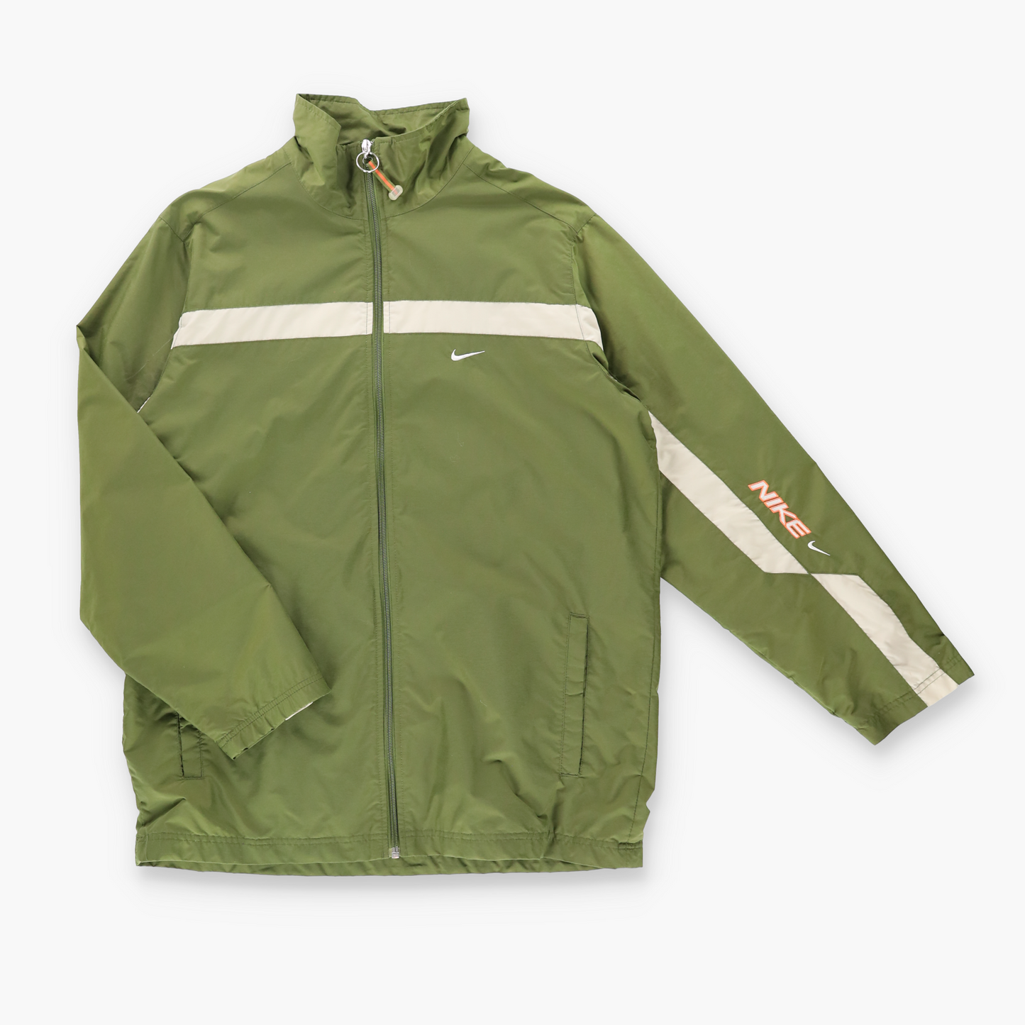 Vintage NIKE Embroidered Khaki Zip Up Windbreaker Jacket *Aubs Vintage Sole Melbourne