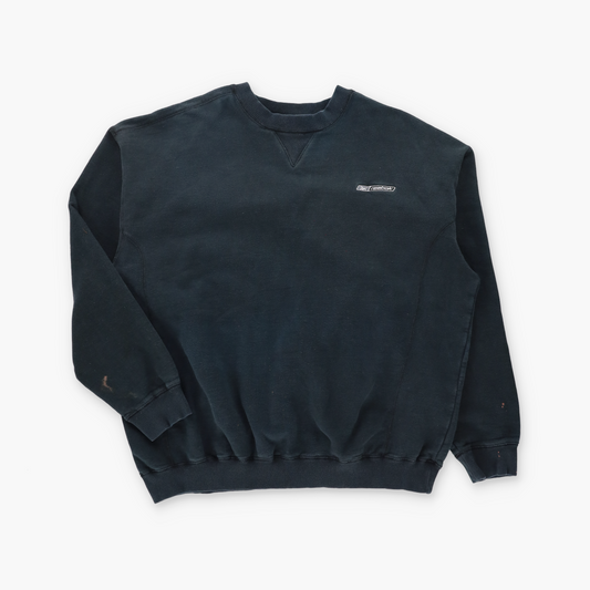 REEBOK Embroidered Logo Classic Black Sweatshirt (XXL)