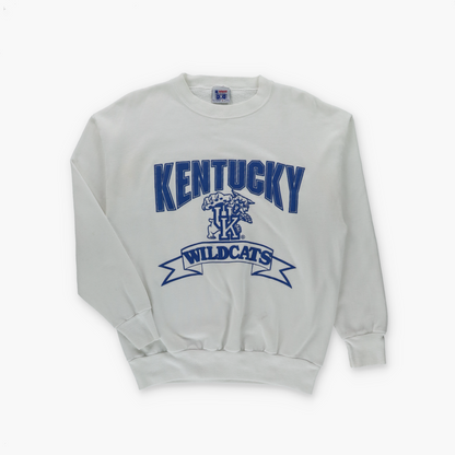 Kentucky Wildcats Puff Print USA Made Blue & White College Sweatshirt (M-L)
