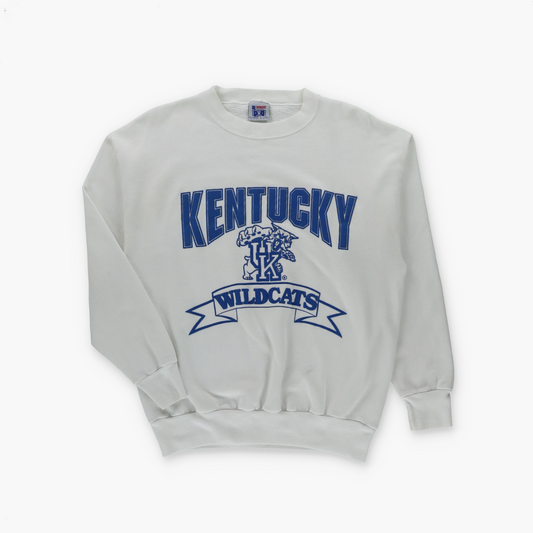 Kentucky Wildcats Puff Print USA Made Blue & White College Sweatshirt (M-L)