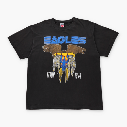 Eagles 'Hell Freezes Over' Tour 1994 USA Made Double Sided Black T-Shirt (XL)