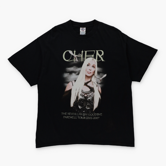 Cher 'The Never Can Say Goodbye Farewell Tour' Black Double Sided T-Shirt (XL)