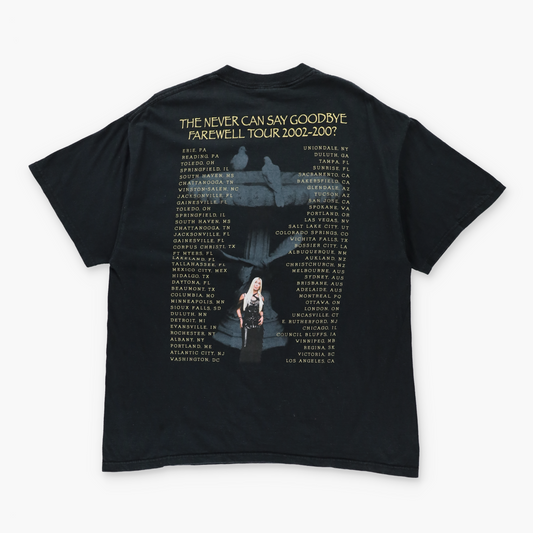 Cher 'The Never Can Say Goodbye Farewell Tour' Black Double Sided T-Shirt (XL)