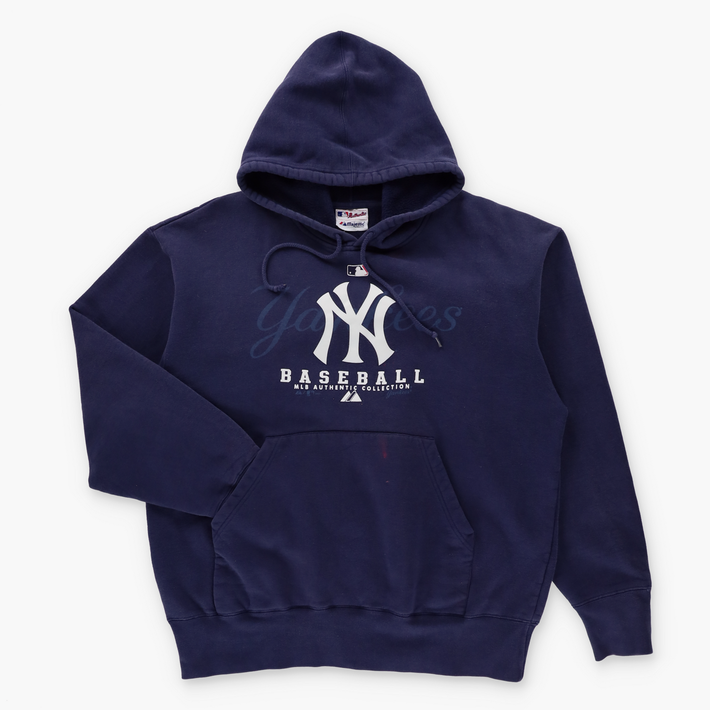 MAJESTIC ATHLETIC New York Yankees MLB Navy Hoodie Sweatshirt (L-XL)