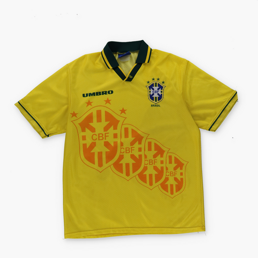 UMBRO Brasil National Team Home 90s Football Soccer Jersey (L)