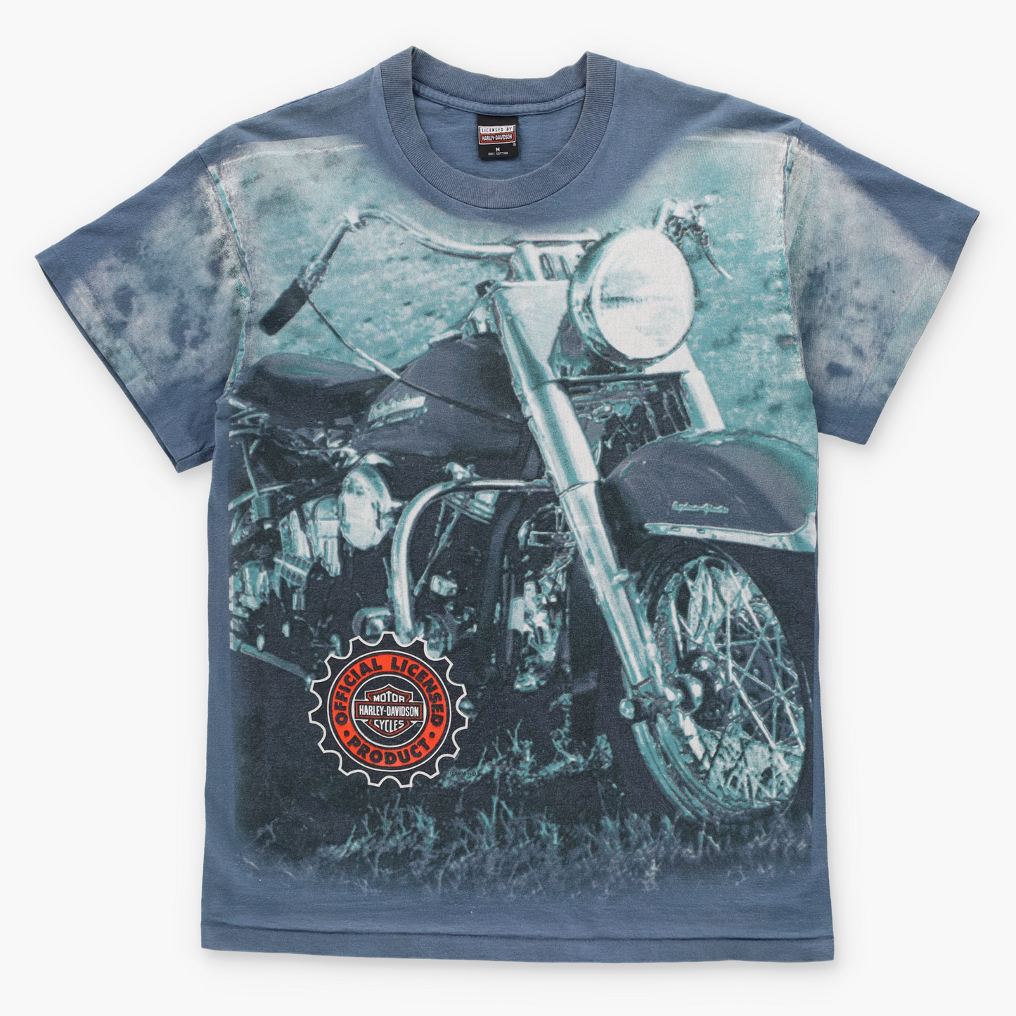 HARLEY DAVIDSON USA Made Motorcycle Graphic Single Stitch Tee (M-L)