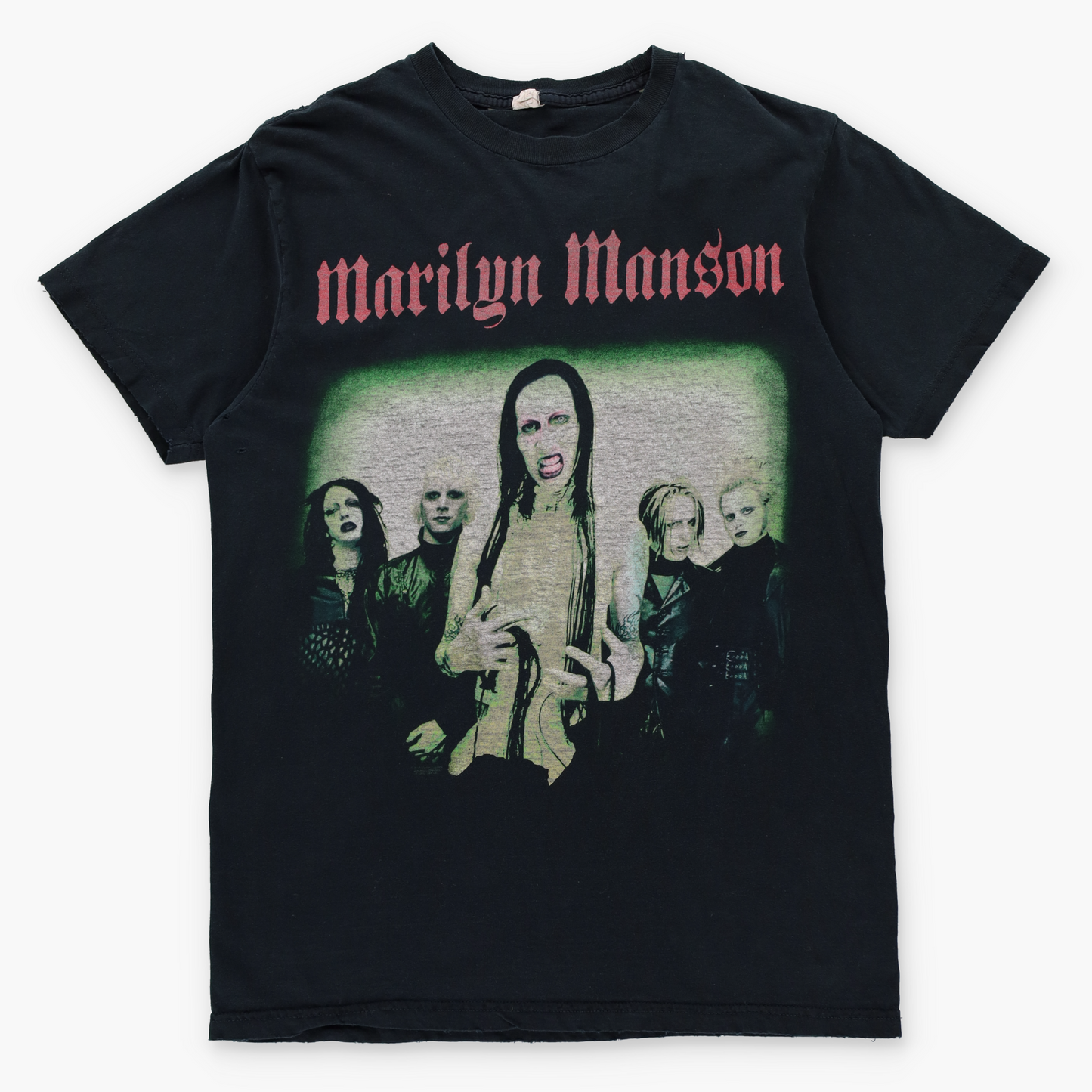 Marilyn Manson BAY ISLAND Y2K Style Black Band Tee (M-L)