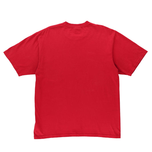 NIKE Grey Centre Swoosh 100% Cotton Red Vintage T-Shirt (M)