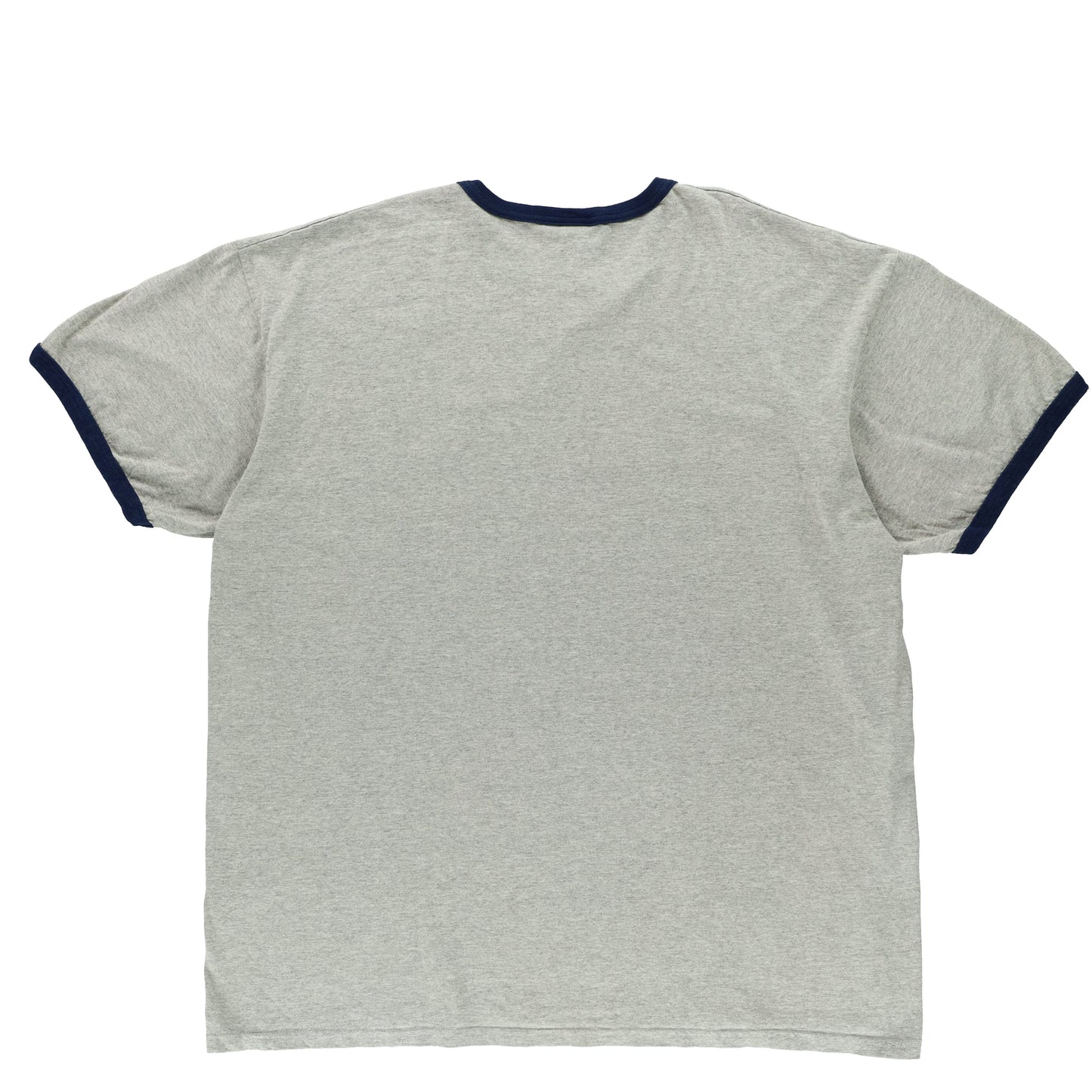 NIKE Vintage Grey Navy Embroidered Logo Ringer Vintage T-Shirt (XL-XXL)