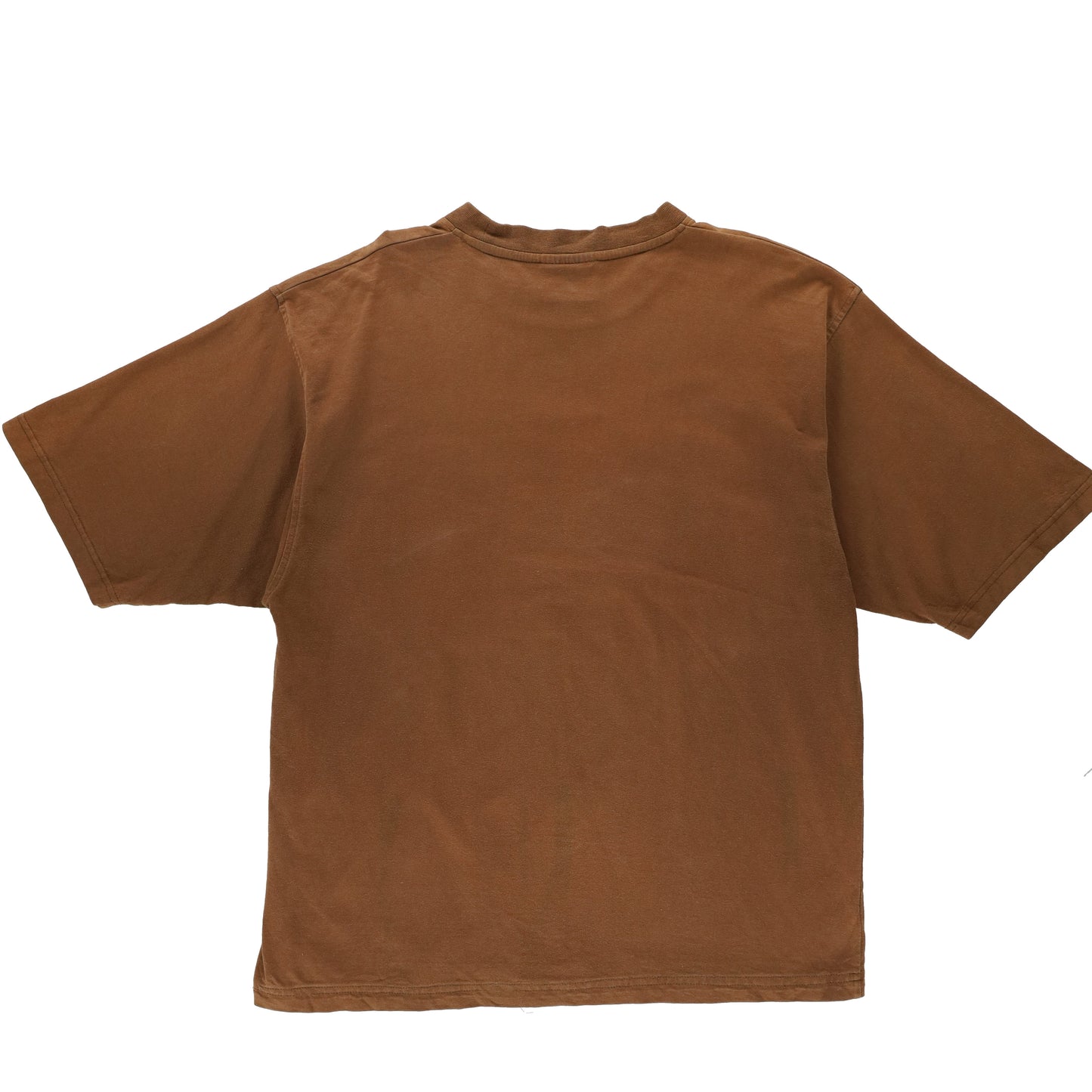 SOUTH POLE Y2K Brown Embroidered Large Logo Cotton T-Shirt (XL)