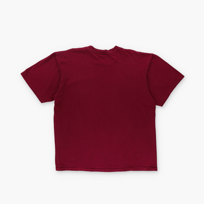 NIKE Embroidered Swoosh Vintage 100% Cotton Burgundy Red T-Shirt (L)