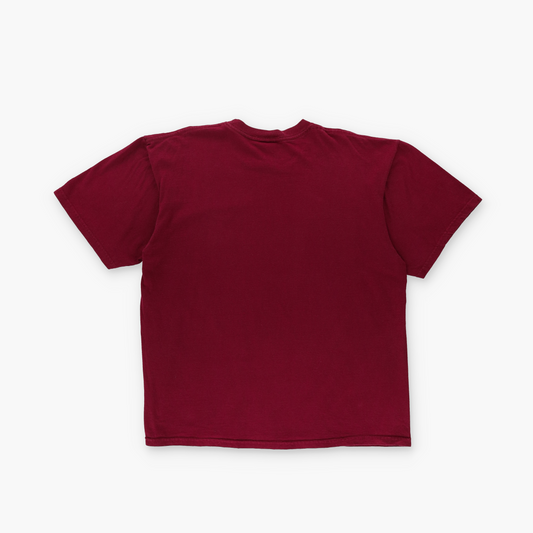 NIKE Embroidered Swoosh Vintage 100% Cotton Burgundy Red T-Shirt (L)